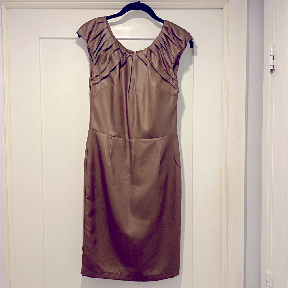 CYNTHIA VINCENT TAN BROWN DRESS